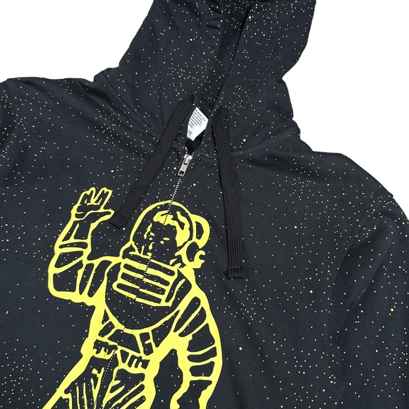 BBC Billionaire Boys Club 2015 Astronaut Galaxy Black Full Zip Hoodie Mens Small - Picture 2 of 9